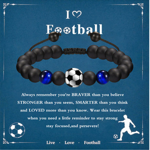 <span class=keywords><strong>Bracciale</strong></span> con perline a sfera in pietra occhio di tigre per mio <span class=keywords><strong>figlio</strong></span>, stile bohémien, classico, nero opaco, casual/sportivo, idea regalo - Product Image 5