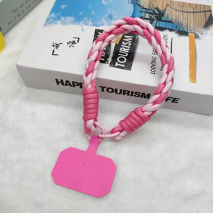 Colorful Short Braided Durable Eco-Friendly Classic Nylon Woven Anti-Loss Phone Wrist Strap Tether Tab Promotional Use