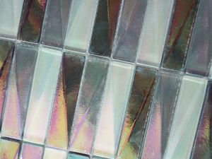 Carreaux de <span class=keywords><strong>mur</strong></span> Stratifié Cuisine Backsplash <span class=keywords><strong>Blanc</strong></span> Paillettes Carrelage Mosaïque En Verre Recyclé - Product Image 5