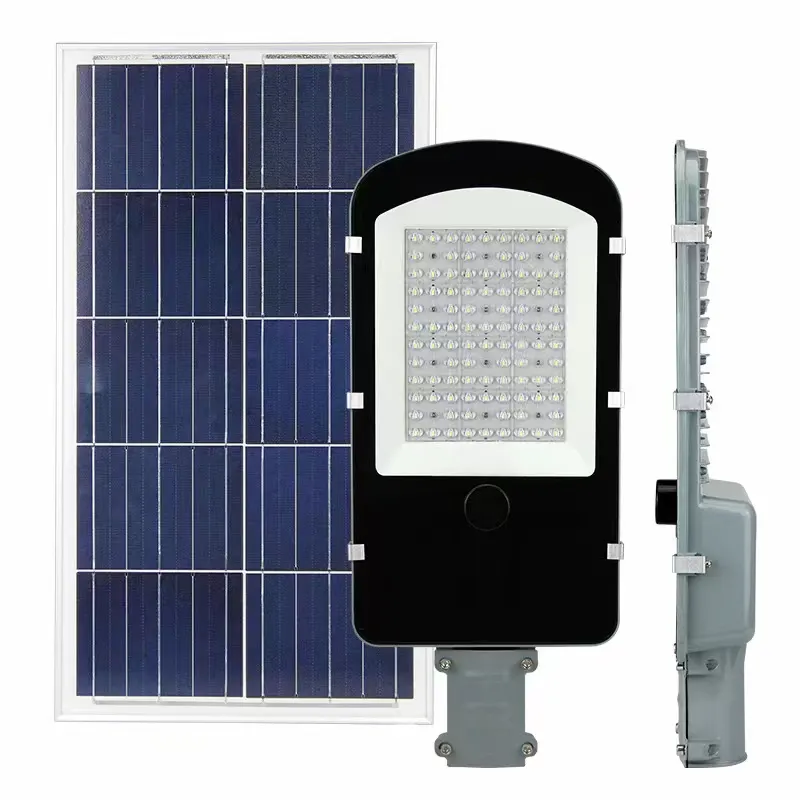Nhôm năng lượng mặt trời dẫn ánh sáng đường phố với điều khiển từ xa 48W 72W 96W IP65 không thấm nước chia Đèn Đường