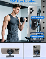 Support de téléphone magnétique double face multifonctionnel pour chariot de golf, 360° °   Support magnétique réglable N52 ultra-résistant pour la salle de sport et le bateau