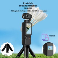 Q7 El Tipi Aksiyon Kamerası 180 Derece Dönen Lens Otomatik Odaklama 2.0 İnç IPS Ekran WiFi MicroSD Taşınabilir Vlog Video Kamerası