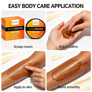 Crema Bronceadora Ouhoe Shine Brown, Bálsamo para el Cuidado del Bronceado, Textura Suave para el Cuidado Diario de la Piel, Servicio de Etiqueta Privada OEM - Product Image 6