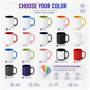 <span class=keywords><strong>Taza</strong></span> de Cerámica de 15oz para Sublimación, <span class=keywords><strong>Taza</strong></span> de Café Blanca con <span class=keywords><strong>Asa</strong></span> y Interior de <span class=keywords><strong>Color</strong></span> Personalizables, Venta al Por Mayor, Regalo Promocional, Proveedor OEM ODM - Product Image 3