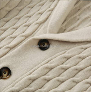 Pescoço alto xale colar cabo Design masculino malha Cardigan camisola para temporada de inverno - Product Image 5