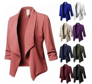 Ventes en gros de vestes cardigan pour femmes et filles, manches longues, col rabattu, taille plus, costume de bureau, manteau élégant décontracté - Product Image 2