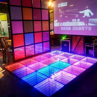 Plancher magnétique Abyss Panneau de plancher de danse portable 3d Infinity Mirror Stage Light piste de danse modulaire led pour location commerciale