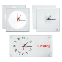 Cadre photo rond en verre de 20 cm, horloge suspendue, cadre photo en verre pour sublimation, BL-27