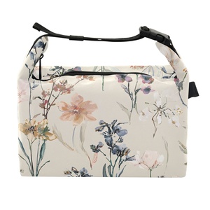 Sac à déjeuner personnalisé à fleurs aquarellées tropicales d'Hawaï, sac isotherme et chaud pour pique-nique scolaire en plein air - Product Image 1