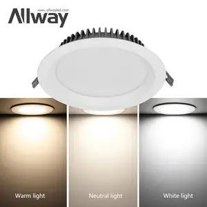 Led Downlight Ip44 Smd 4 8 pulgadas accesorio regulable comercial CCT 9W 12W 20W 30W 40W inteligente SMD empotrable Led Downlight carcasa