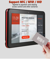 Envío rápido 14 pulgadas montado en la pared Wifi Android PoE Usb todo en una pantalla táctil de PC para reserva de sala de reuniones con función Nfc