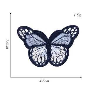Patch en tissu de broderie papillon multicolore de dessin animé bricolage vêtements accessoires Patch repassage dos colle timbre de broderie en Stock - Product Image 3