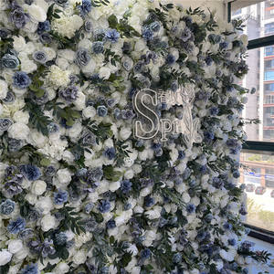 SPR accessoires de mariage pour la mariée, toile de fond de photographie fleur artificielle de mariage, fleur artificielle, tapis mural à enrouler, mur de fleurs - Product Image 2