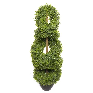 China suppliers Outdoor topiary artificial plants trees artificial boxwood green cypress tree for garden decoration