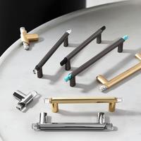 Gagang & Kenop Kabinet Mewah Warna Hijau Turquoise dengan Inset Mutiara, Bahan Paduan Seng Hitam untuk Lemari Samping Desainer, Lemari Anggur & Credenza