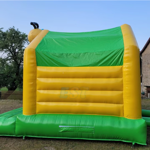Castillo Inflable con Temática <span class=keywords><strong>de</strong></span> Abejita, Brincolín Comercial Amarillo, Moonwalk Inflable en Venta - Product Image 4