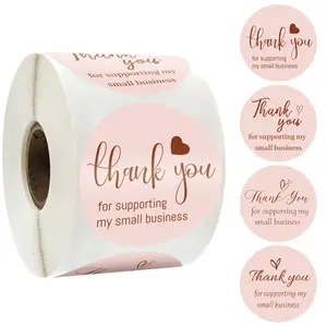 Groothandel Roll Gold Stamping Thank You Stickers Decoratie Kerst Halloween Easter Cadeaus Stickers Bedankjes Stickers