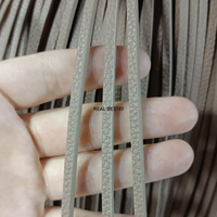 2025 yeni 4*3mm gri düz deri dantel halat kordonlar kolye bilezik yapımı bileşenleri toptan DIY zanaat moda