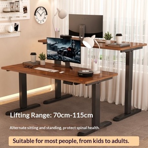 <span class=keywords><strong>Escritorio</strong></span> Metálico Ergonómico de Altura Ajustable, Estética Moderna y Elegante, Multifuncional para Oficina en Casa, Cómodo y Doble - Product Image 3