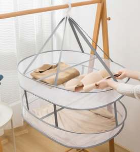 Séchoir à linge pliable en maille avec bande de fixation, support de séchage portable pour t-shirt, maillot de bain - Product Image 6