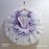 Costume de ballet professionnel pour filles et adultes, jupe tutu classique attrayante, couleurs mélangées, satin, tulle rigide