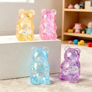 Juguete antiestrés de peluche de oso con lentejuelas de plástico Needoh transfronterizo, divertido juguete de peluche con sabor a jarabe - Product Image 1