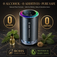 Diffuseur d'arômes intelligent pour voiture avec détection sonore, allumage/extinction automatique, lumière ambiante RGB, projecteur de parfum