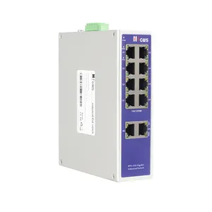 8 port sakelar jaringan industri tidak dikelola 10/100/1000M sakelar poe Ethernet dengan 2*10/100/1000Base-T