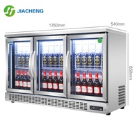 Réfrigérateur de bar/KTV à deux portes, 200L, sous comptoir, pour bière, avec compresseur Danfoss/ASPERA et refroidissement par air