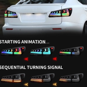 Luz Trasera Interior y Exterior RAYSEZE para Lexus 2006 2010 2012 IS250 IS350 IS300, Luz Trasera LED Modificada Roja y Negra, Color RGB - Product Image 5