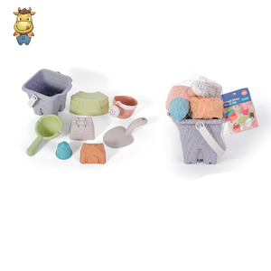 Juego de Juguetes de Playa de Paja de Trigo al por Mayor, 8 Piezas, Cubo de Castillo para Niños, Juguetes de Arena con Bolsa de Malla, Ecológicos, para Jugar con Arena y Agua en Verano - Product Image 3