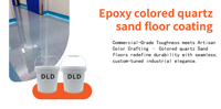 Revêtement de sol en résine époxy DLD Ultra-Gloss Calacatta Marble |   Peinture auto-nivelante au sable de quartz coloré pour intérieur/extérieur
