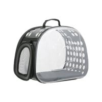 Vente en gros d'usine sac à dos de transport pour animaux de compagnie capsule spatiale conception de mousse transparente fermeture éclair portable en cuir PU EVA transportant des chats chiots
