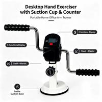 Mini vélo d'exercice de bureau avec ventouse, compteur numérique 5 fonctions, en acier, portable, pour la maison et le bureau