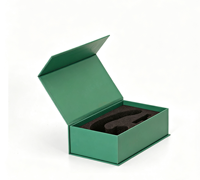 Boîte rigide en papier métallisé UV avec insert en mousse EVA blanche pour soins de la peau, parfums et cosmétiques, matériaux recyclés 4C avec laminage