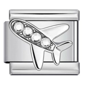 Abalorios italianos de acero inoxidable con incrustaciones de diamantes en forma de estrella y corazón para pulseras DIY, accesorios de moda unisex. - Product Image 5