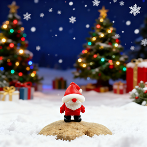 Joyeux Noël Père Noël Décoration en plastique imprimée en 3D Ornement pour fête Anniversaire Thanksgiving et plus - Product Image 2