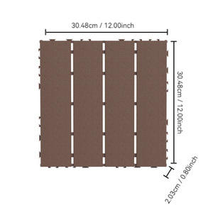 DB แผ่นไม้พลาสติกที่เชื่อมต่อกัน44แพ็ค12 "x 12" สแควร์กันน้ำลานบ้านสำหรับใช้ในทุกสภาพอากาศ - Product Image 6