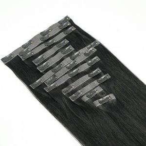 Wholesale Raw Brazilian Remy Chemical Free <b>Clips</b> Best Quality Human Hair Vendor Easy Wear Seamless <b>Clip</b> Hair <b>Extensions</b> Natural - Product Image 4