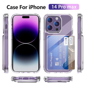 Custodia trasparente per telefono per <span class=keywords><strong>Iphone</strong></span> <span class=keywords><strong>12</strong></span> 13 14 pro max custodia <span class=keywords><strong>protettiva</strong></span> per Slot per schede per <span class=keywords><strong>iphone</strong></span> 14 - Product Image 2