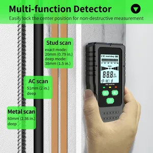 R&D New Stud Finder Wall <b>Cable</b> Wires Depth <b>Tracker</b> Metal Detector Electronic Backlit Black Green AC Wood Finder - Product Image 3