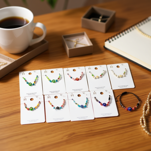 Braccialetto con Perline di Mais Colorate in Acciaio Inossidabile, Set di 12 Pezzi, Gioielli alla Moda Fatti a Mano - Product Image 3