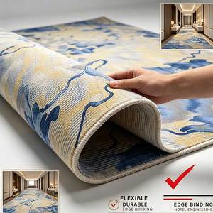 Alfombra Comercial de Nailon con Diseño Abstracto Azul y Amarillo de Montaña para Hoteles, Alfombras para Sala de Estar, Tapetes Grandes para Sala de Estar - Product Image 5