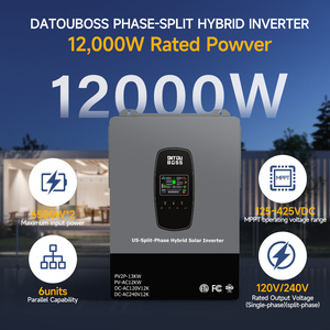 Onduleur hybride <span class=keywords><strong>DATOU</strong></span> BOSS American Standard 12KW 48V monophasé MPPT 90-450VDC, onduleur monophasé 120V 240V pour usage domestique - Product Image 1