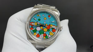 Verre saphir bleu lumineux de qualité supérieure avec revêtement anti-traces de doigts. Artisanat de premier ordre. Acier inoxydable de luxe - Product Image 3