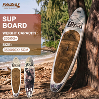 Planche de paddle gonflable en PVC extra large 350 cm, supportant jusqu'à 205 kg, pour la mer, le lac et la rivière - Stock EU pour le dropshipping