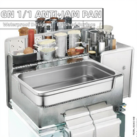 Bac Gastronorme GN 1/1 en Acier Inoxydable pour Table Vapeur – Idéal Hôtels et Restaurants, Équipement de Restauration