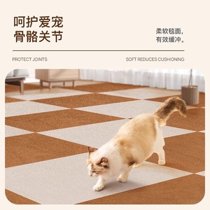 Pet <b>Mat</b> Checkered Rectangle Anti Slip Soundproof Waterproof For Dogs <b>Cats</b> Living Room Bedroom - Product Image 2