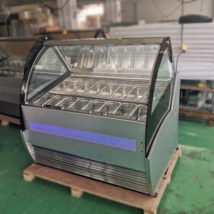 Réfrigérateur de présentation pour glaces italiennes / Gelato / Vitrine de présentation pour glaces 8 / 10 / 12 / 14 / 16 bacs - Product Image 2