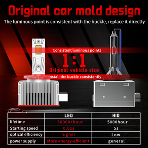 Installation facile Canbus D70 120W 12000LM 12 24V 6000K D1S D2S D3S D5S Système d'éclairage automatique Phare à LED Double <span class=keywords><strong>tube</strong></span> en cuivre - Product Image 6